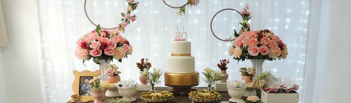 Topo De Bolo Decoração Festa Aniversário 80 Anos Bodas em Promoção