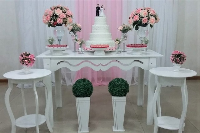 Decoração de Casamento Rosa e Branco