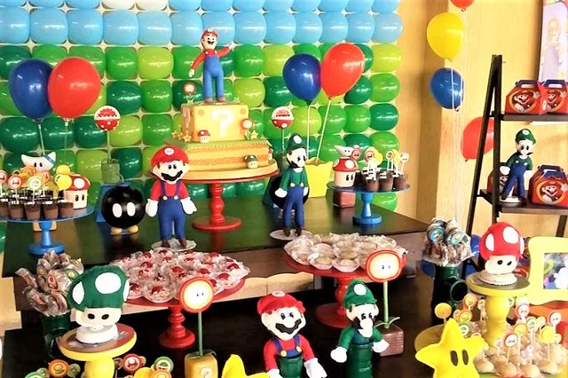 Decoração de Festa Mario Bros