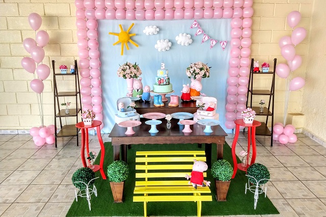 Decoração de Festa de Aniversário Infantil Peppa Pig