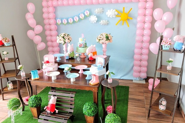 Decoração de Festa de Aniversário Infantil Peppa Pig