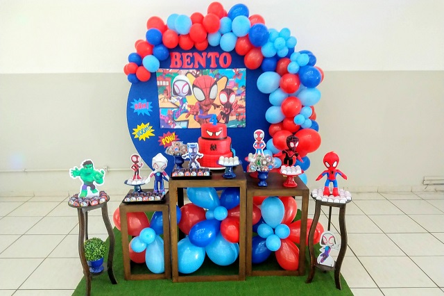 Decoração de Aniversário Infantil Equipe Aranha