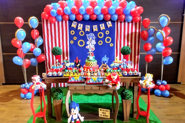 Decoração de Aniversário Infantil Sonic