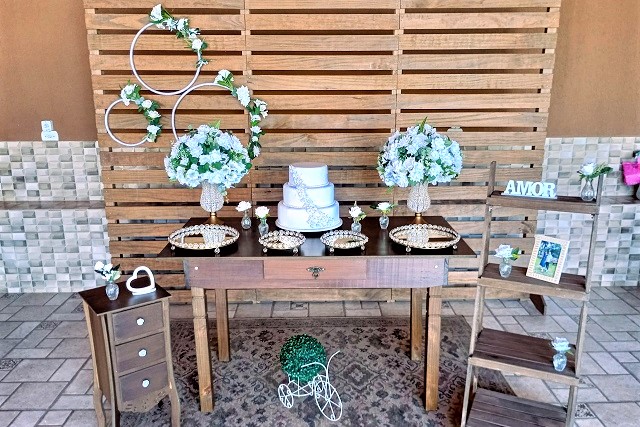 Decoração de Casamento Rústica com Painel de Pallet